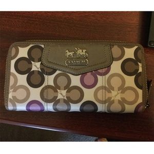 Coach wallet with spots